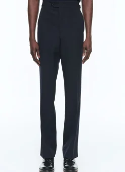 Fursac Wool Suit With Officer Collar Navy Blue Online
