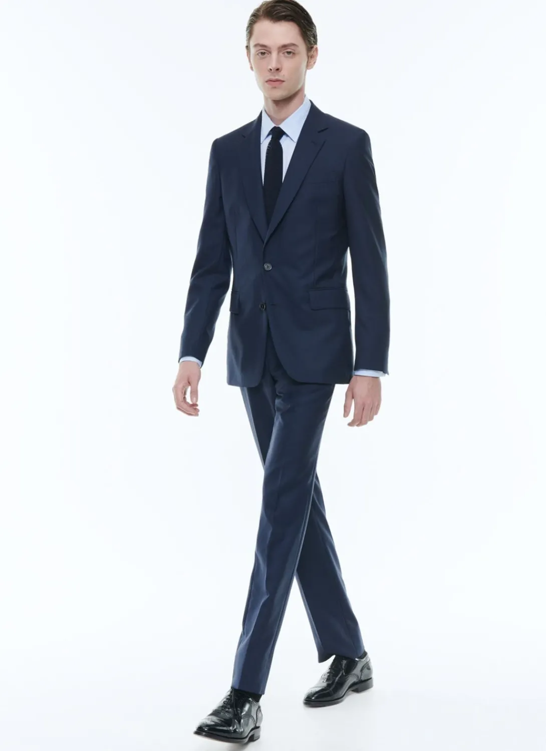 Fursac Wool Suit With Prince Of Wales Navy Blue - Prince Of Wales Pattern Shop
