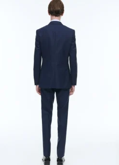 Fursac Wool Suit With Prince Of Wales Navy Blue - Prince Of Wales Pattern Shop