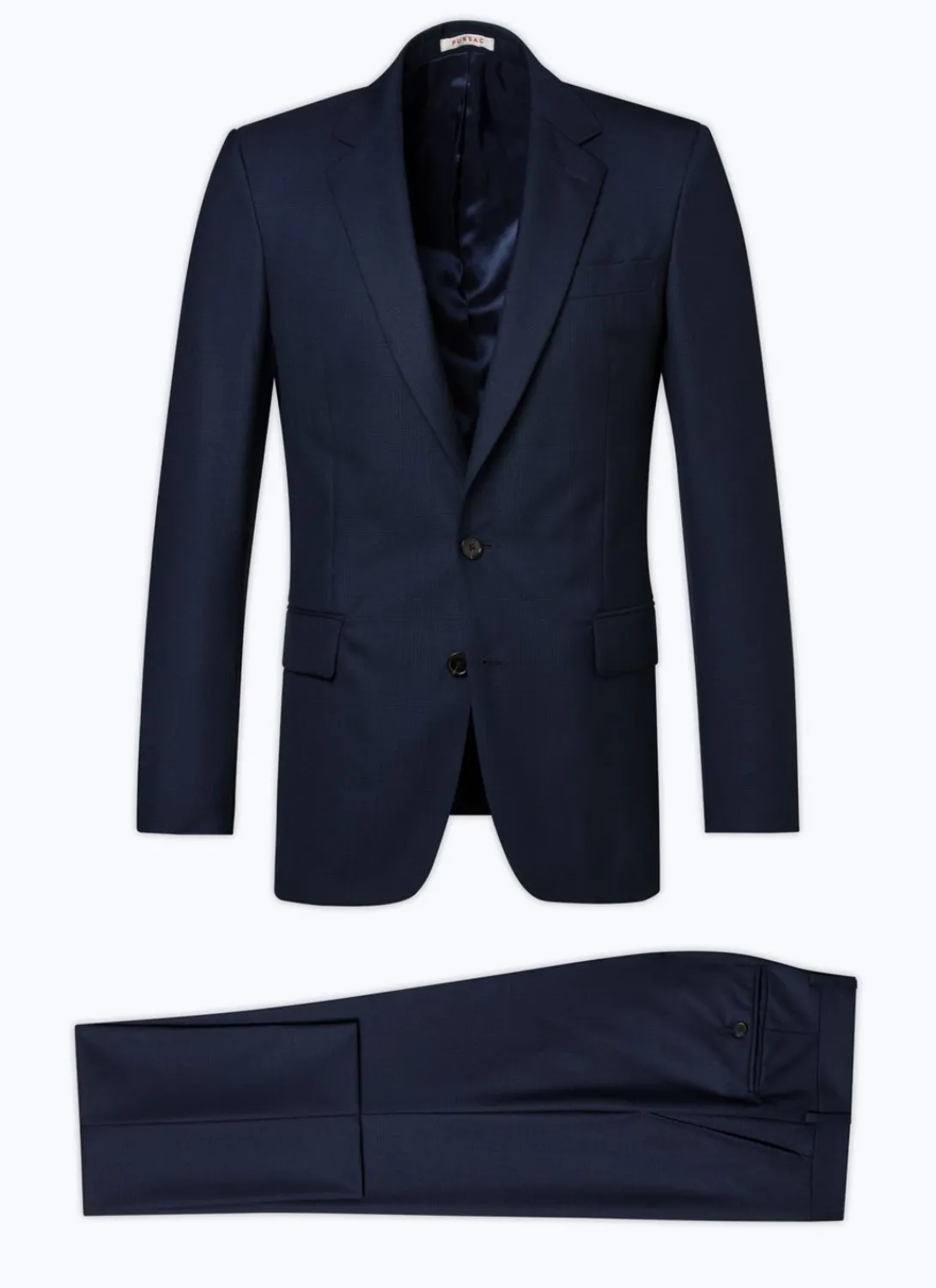 Fursac Wool Suit With Prince Of Wales Navy Blue - Prince Of Wales Pattern Shop
